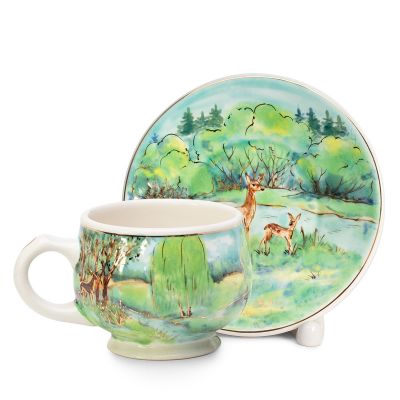handmade ceramic with painted birds
