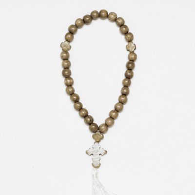 wooden 30-bead handmade rosary