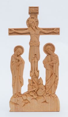 carved wooden golgotha