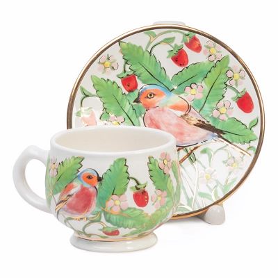 bird in Strawberry bush coffee set 