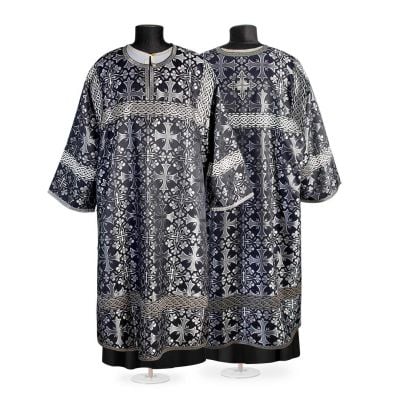 black church silk sticharion for the Great Lent