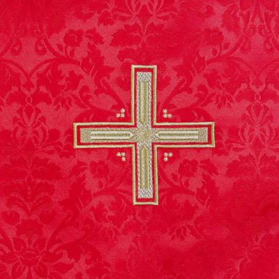 decorative altar cover with embroidered cross gold threads