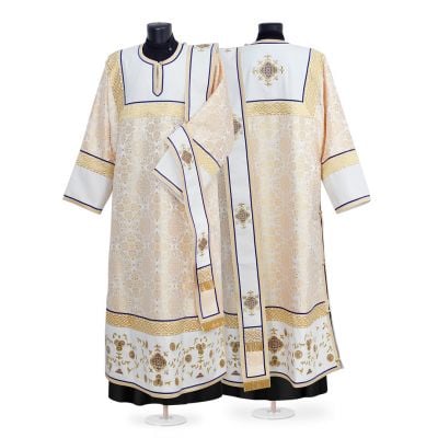yellow deacon's vestment with embroidery