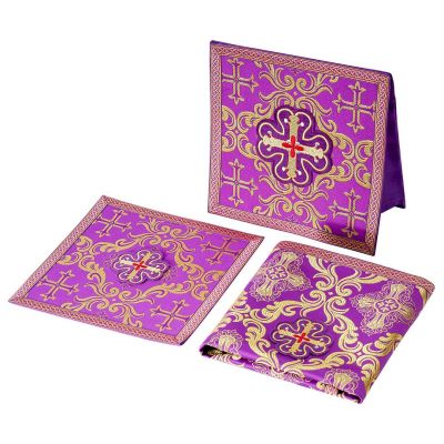 purple mass set daily with sewn cross