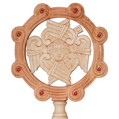 handcarved fan wooden