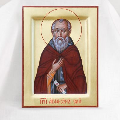 hand-painted icon of saint venerable of Agaphon of Scetis of Egypt