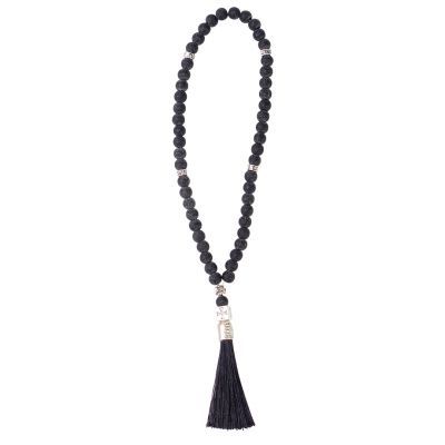 black prayer rope with 50 shungite beads 