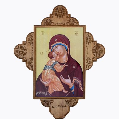 Processional Cross with Icon of the Theotokos of Vladimir