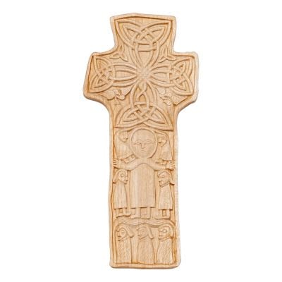 hand-carved wooden cross