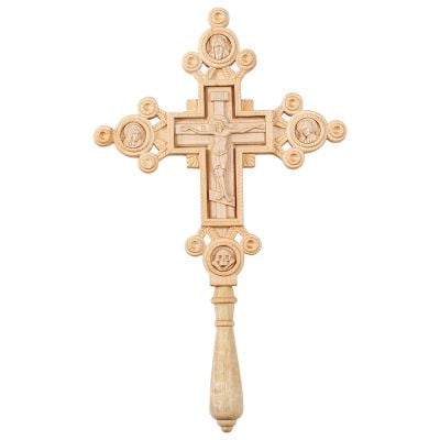handcarved cross for a priest