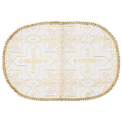 white-gold church silk Table Cross napkin