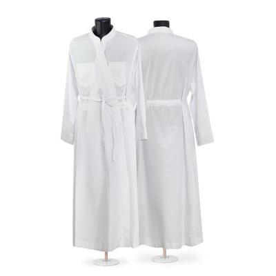 white cotton blend undercassock handmade