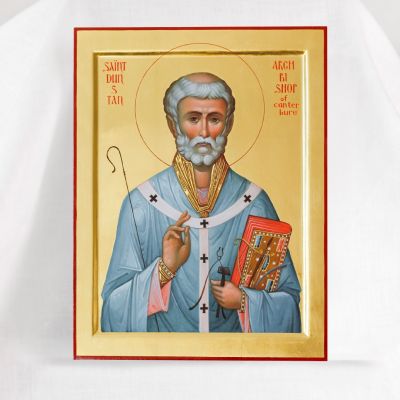 hand-painted icon of Dunstan of Archbishop of Canterbury