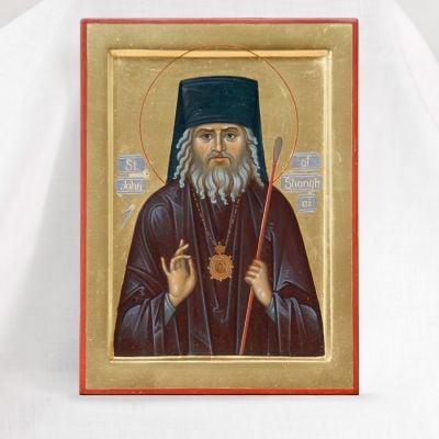 hand-painted icon of St John of Shanghai