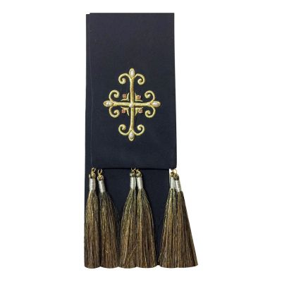 Narrow Bookmark with Cross and Pearls zsh-z-12-1