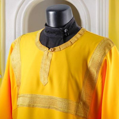 yellow gabardine altar server sticharion