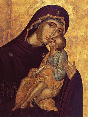 sweet kiss icon of the mother of god