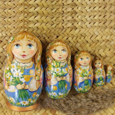 Nesting Doll with Flowers