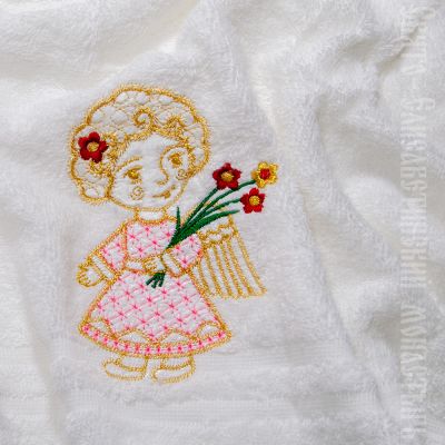 Cotton Terry Towel with embroidered Angel (50*90 cm)