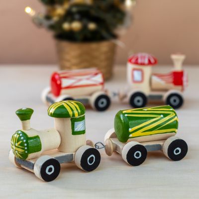 Christmas Wooden Train Set