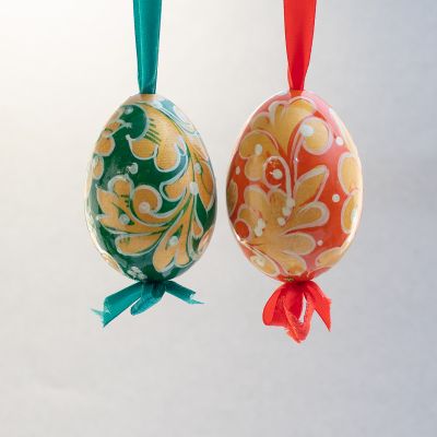 Large Hanging Easter Egg With Ornaments 
