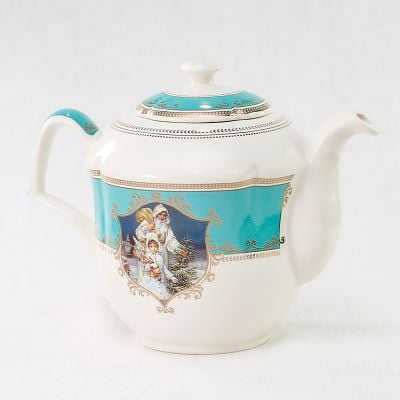 winter story handmade ceramic tea pot 