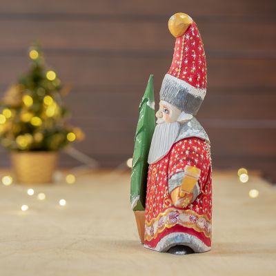 Santa Claus with Christmas tree wooden 