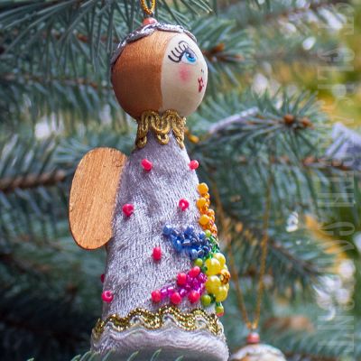 Wooden angel souvenir