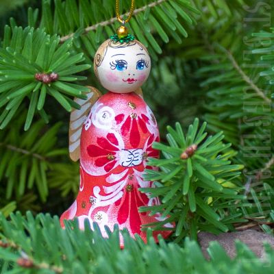 souvenir wooden angel ornament