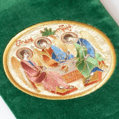 Velvet Gospel/Epistle Bookmark with the Holy Trinity