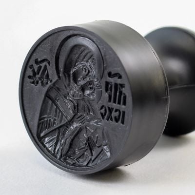 plastic prosphora stamp for a church