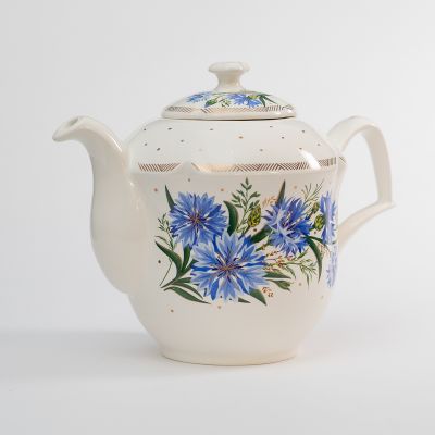 ceramic teapot with national ornament