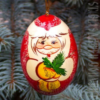 wooden Santa Egg folk crafts 