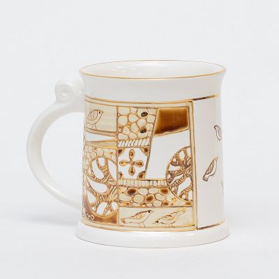 ceramic cup with decor