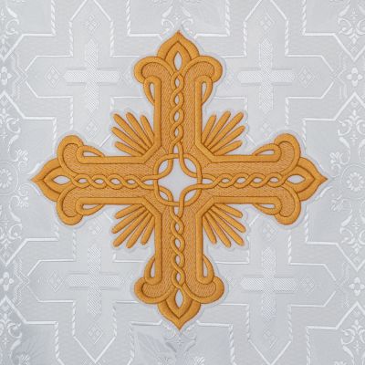 Festive analogion cover with poppies embroidery 