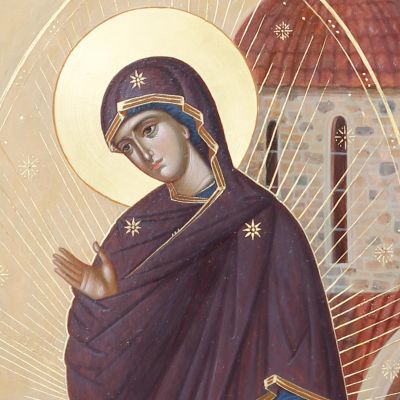 The Light-Painted image of the Mother of God Icon