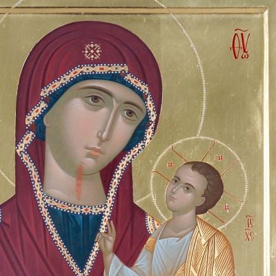 Theotokos of Iveron hand-painted icon