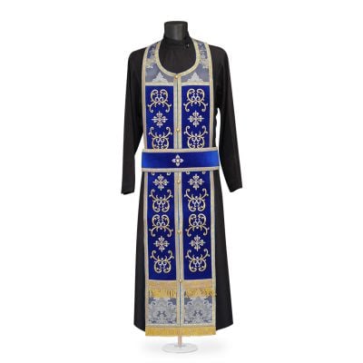 Russian- style priest vestment with embroidery on the phelonion