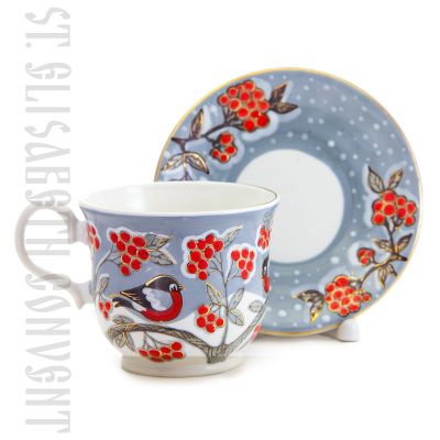 Bullfinches on a Branch of Mountain Ash Cup & Saucer Set