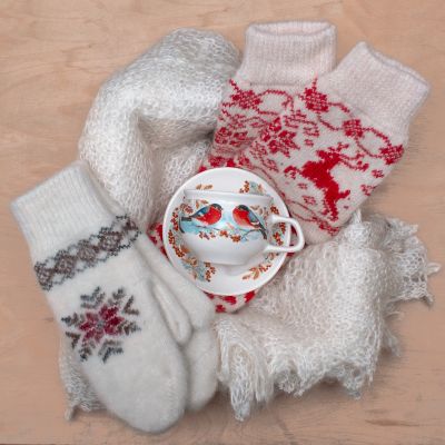 winter presents in a box