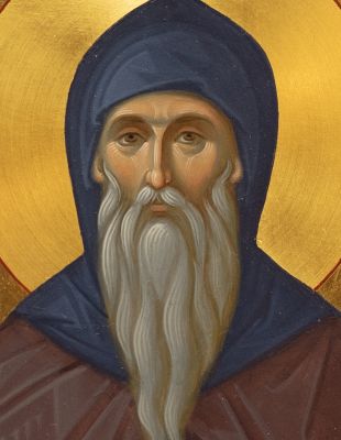 Painted Icon of Saint Symeon the Outpourer of Myrrh