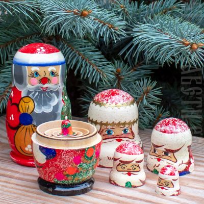 wooden nesting Doll handpainted