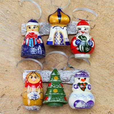 wooden Christmas hanging ornaments 