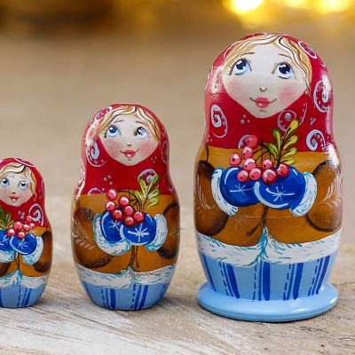 Nesting Doll with Rowan Twig