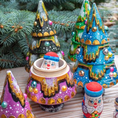 wooden Christmas tree souvenir