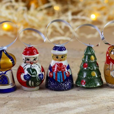 wooden Christmas hanging ornaments 