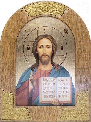 Arch wooden Icon Of Christ the Pantocrator 