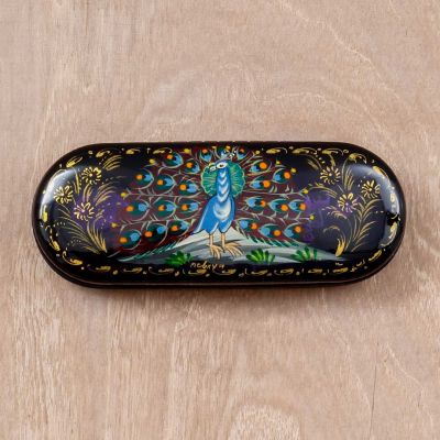 Peacock Glasses Case