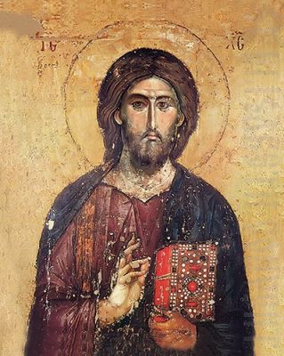 icon of Christ the Pantocrator with the Gospel