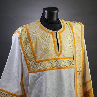 deacon vestment with crosses and galloon